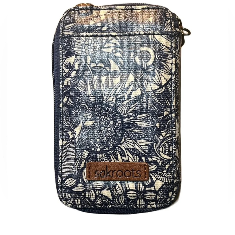 Sakroots Blue Floral Phone Pouch